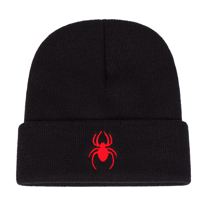 Cotton Beanie Spider Pattern Stylish Winter Hat