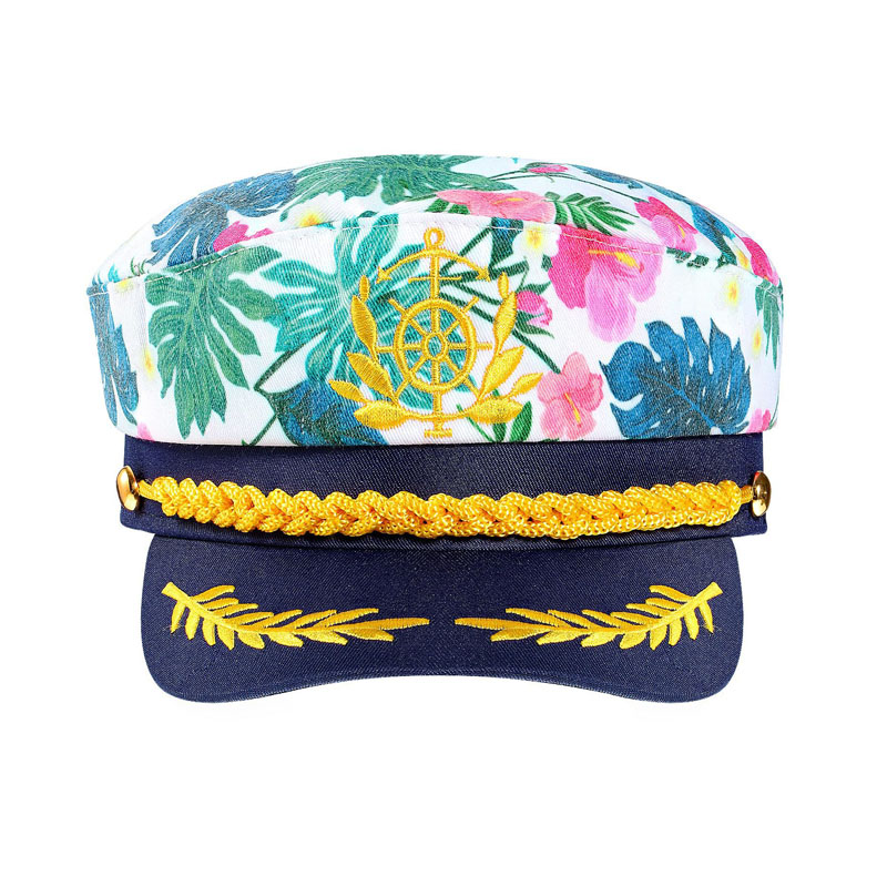 Fashionable Printed Leaf Print Party Hat