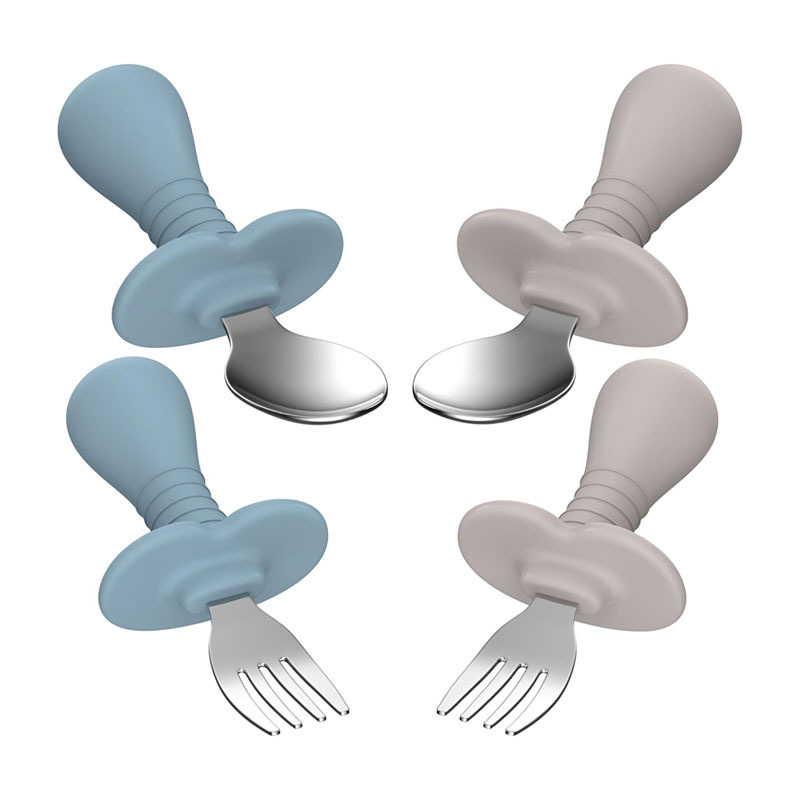 Food Grade Silicone Kids Tableware Spoon Set